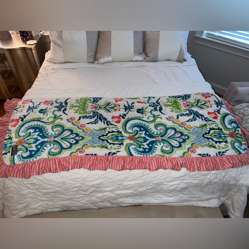 Matilda Jane Cora Paisley Floral Blanket EUC